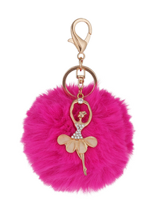 Ballet pom-pom keychain