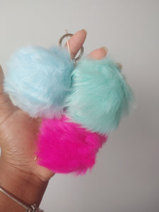 Ballet pom-pom keychain